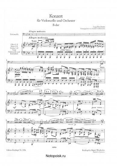 Concerto per violoncello con orchestra B dur, Boccherini