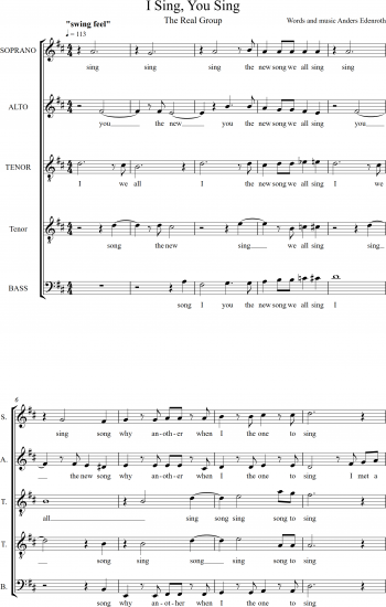I Sing, You Sing, для вокального ансамбля или хора